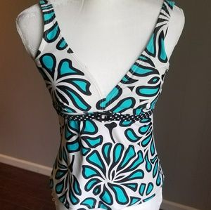 Multicolored swim top